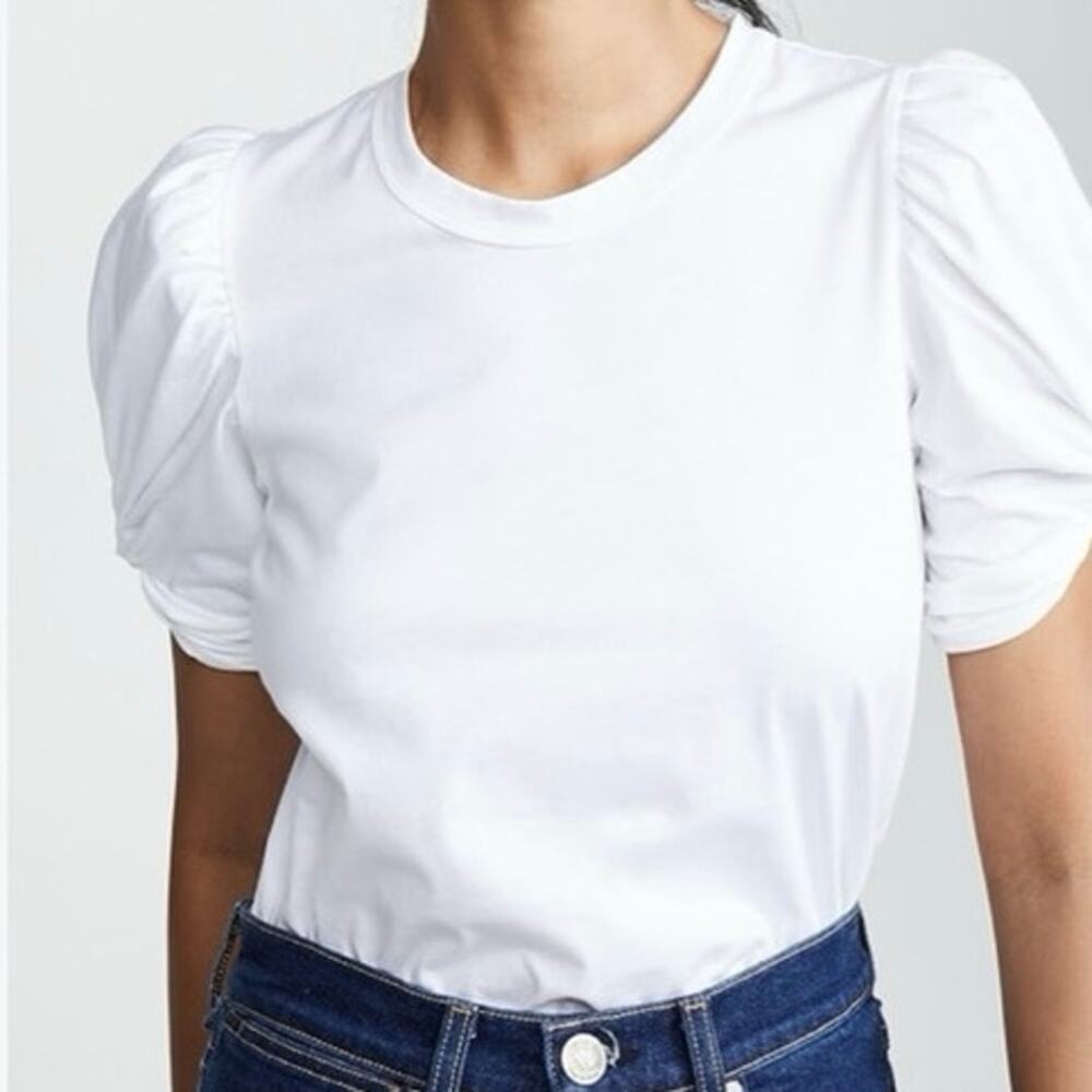 A.L.C. Kati Puff Sleeve T-shirt Size Medium